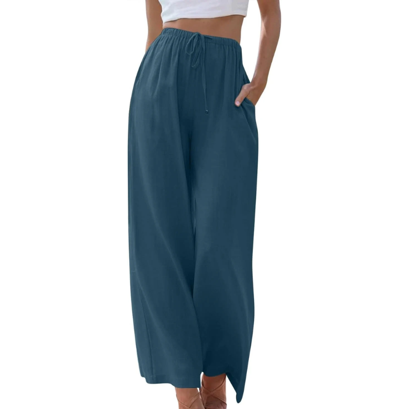 Reese - Broek Met Hoge Taille en Wijde Pijpen