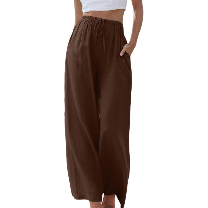 Reese - Broek Met Hoge Taille en Wijde Pijpen