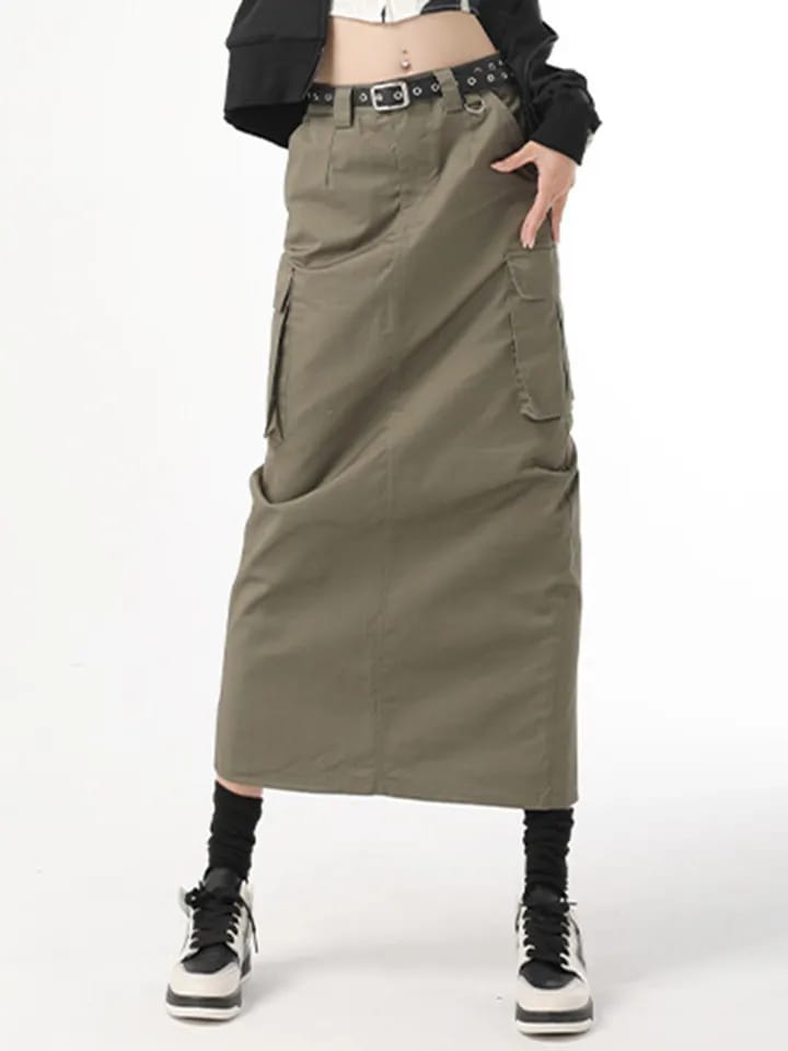 Laila - Dames Cargo Maxi Rok - Edgy & Functioneel