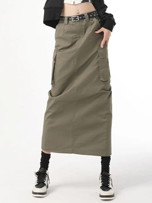 Laila - Dames Cargo Maxi Rok - Edgy & Functioneel