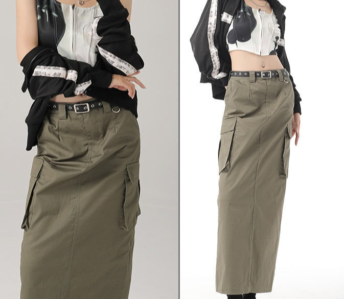 Laila - Dames Cargo Maxi Rok - Edgy & Functioneel