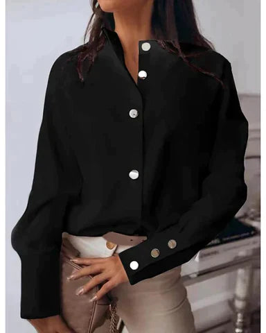 Micah - Knoopblouse met lange mouwen