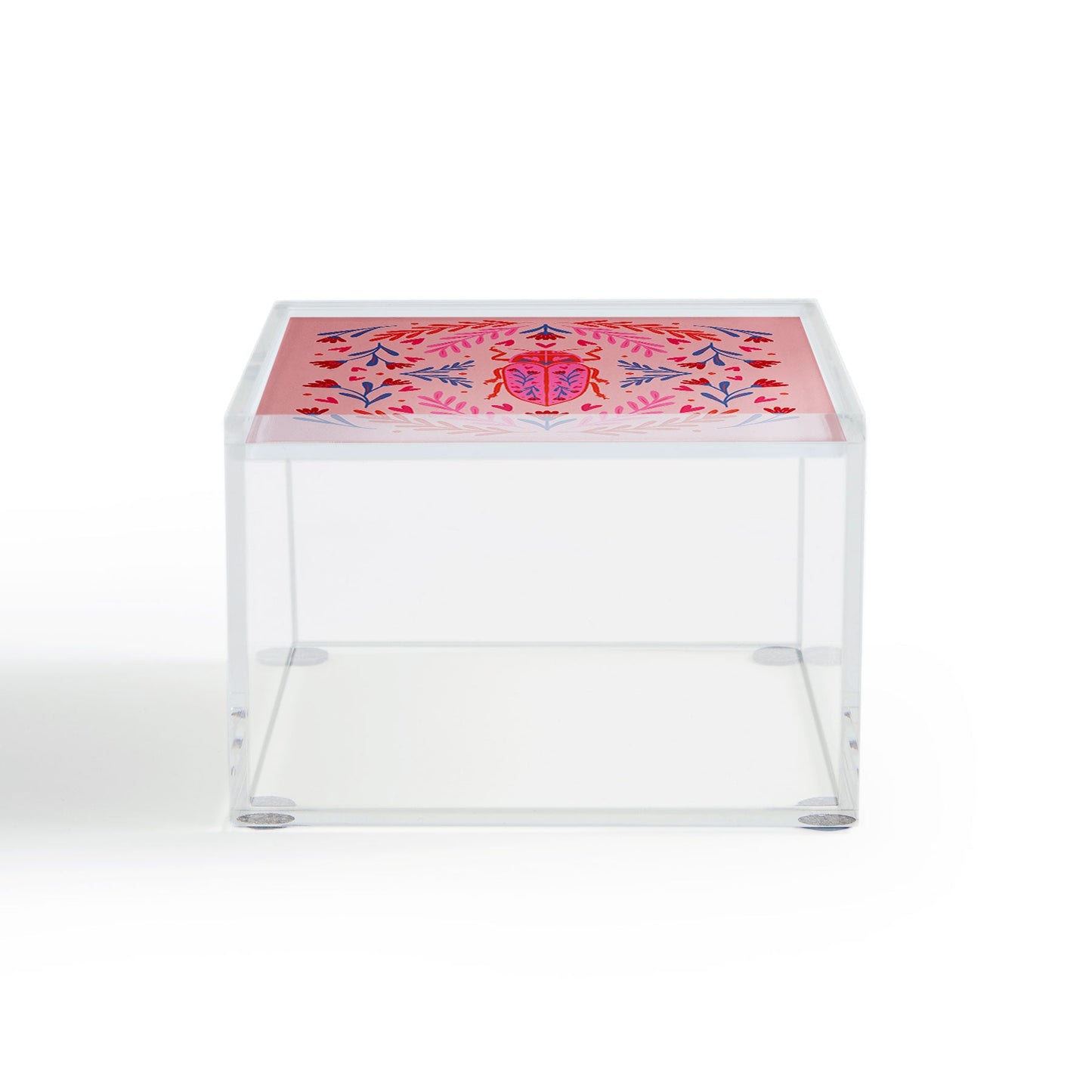 Angela Minca Lovebug pink and red Acrylic Box