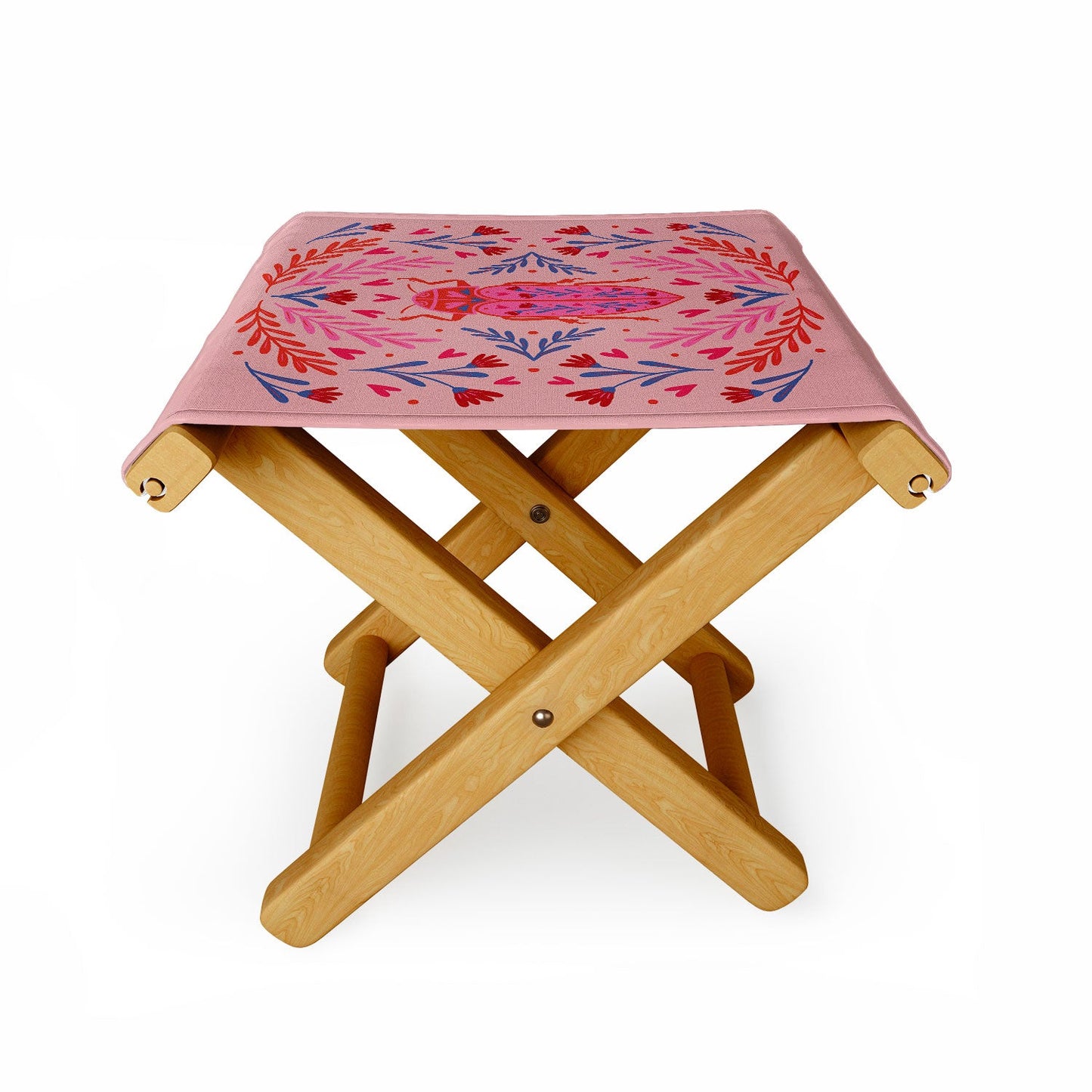 Angela Minca Lovebug pink and red Folding Stool