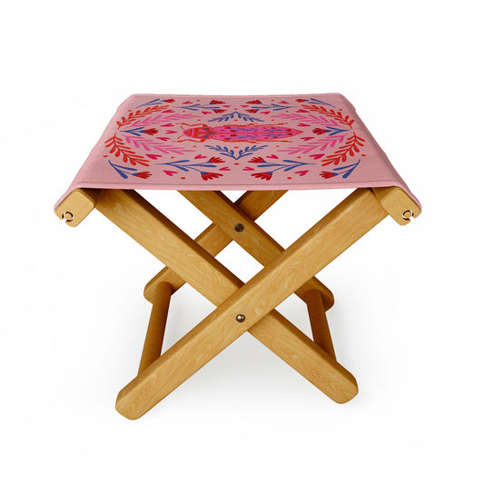 Angela Minca Lovebug pink and red Folding Stool