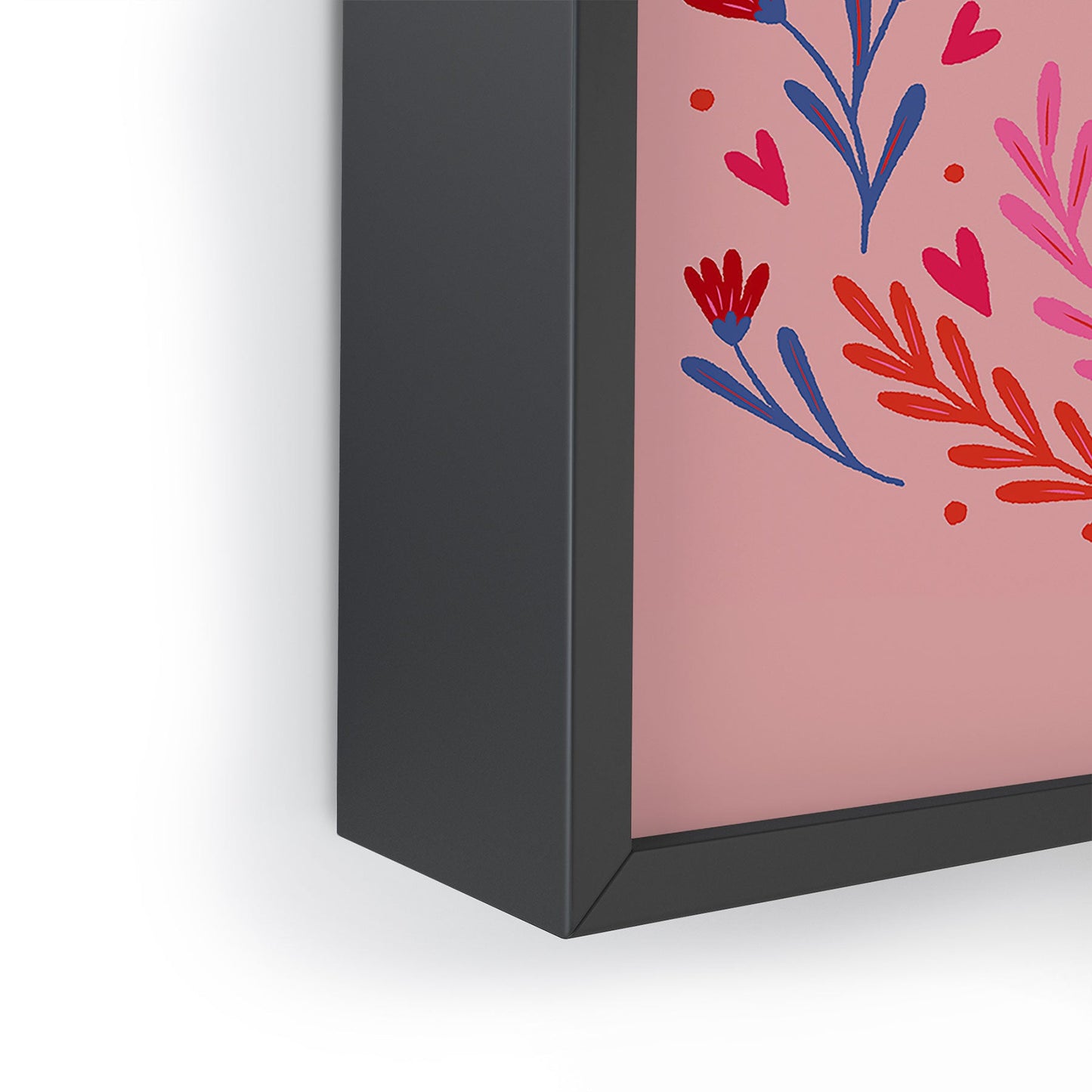 Angela Minca Lovebug pink and red Framed Mini Art Print