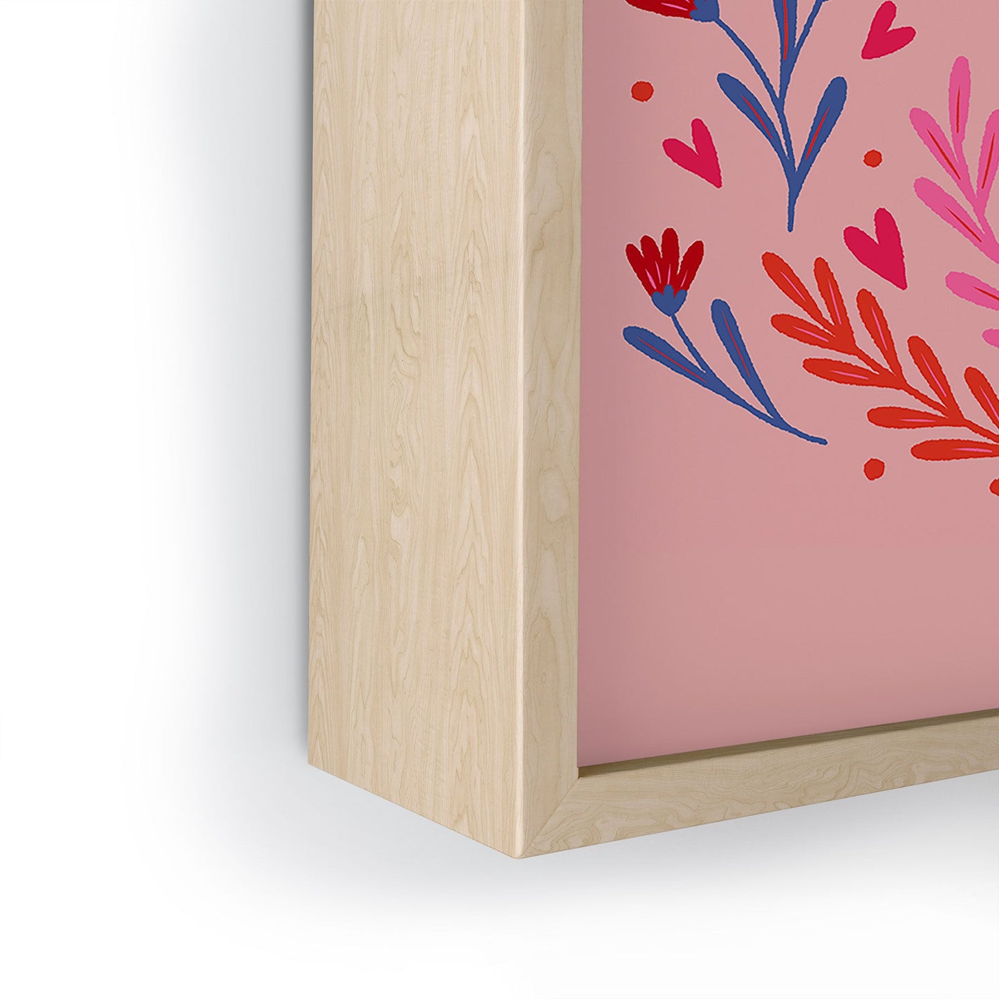 Angela Minca Lovebug pink and red Framed Mini Art Print