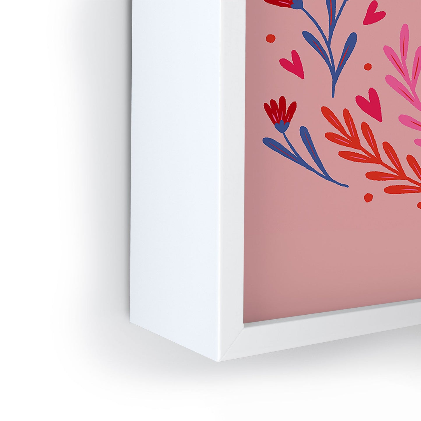 Angela Minca Lovebug pink and red Framed Mini Art Print