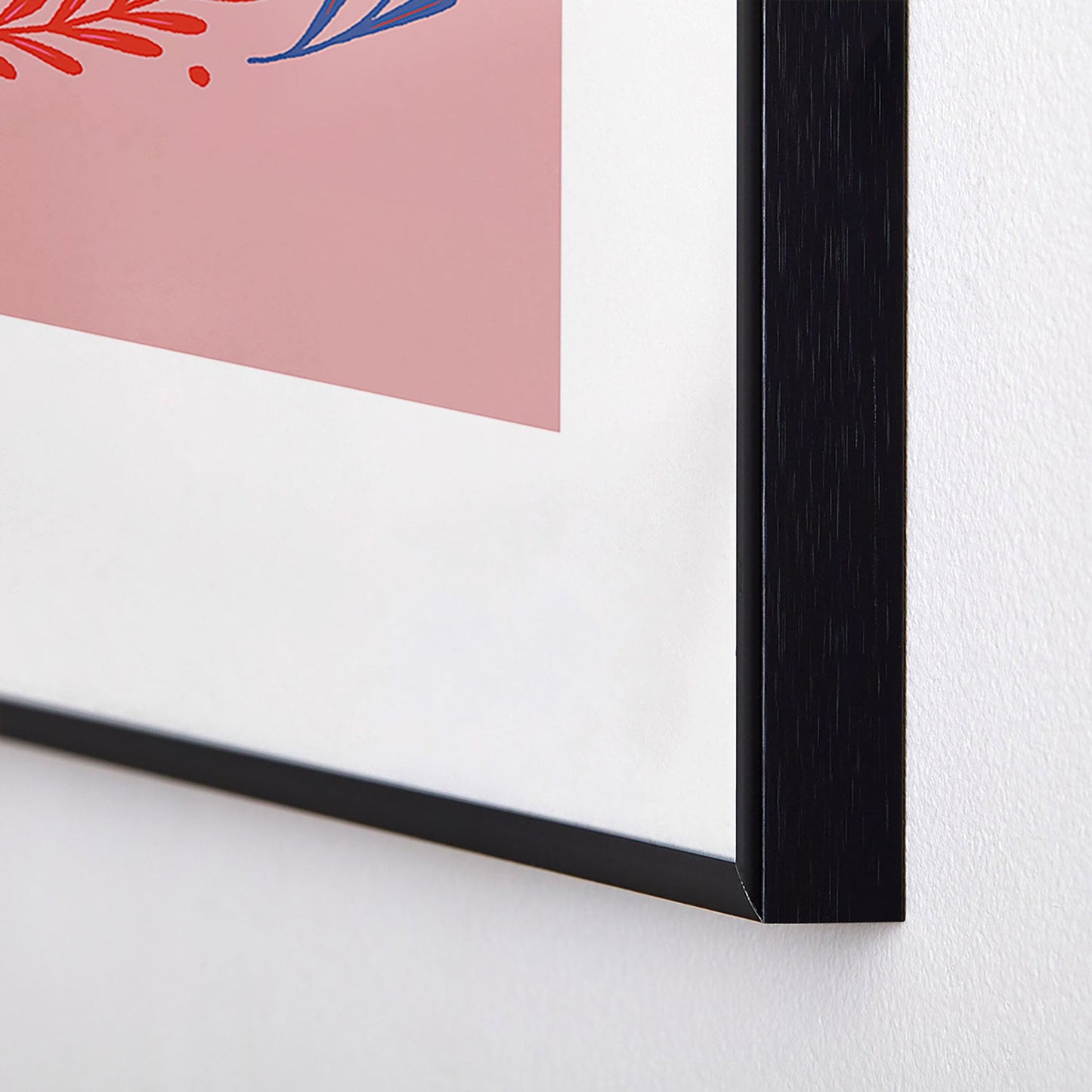 Angela Minca Lovebug pink and red Metal Framed Art Print