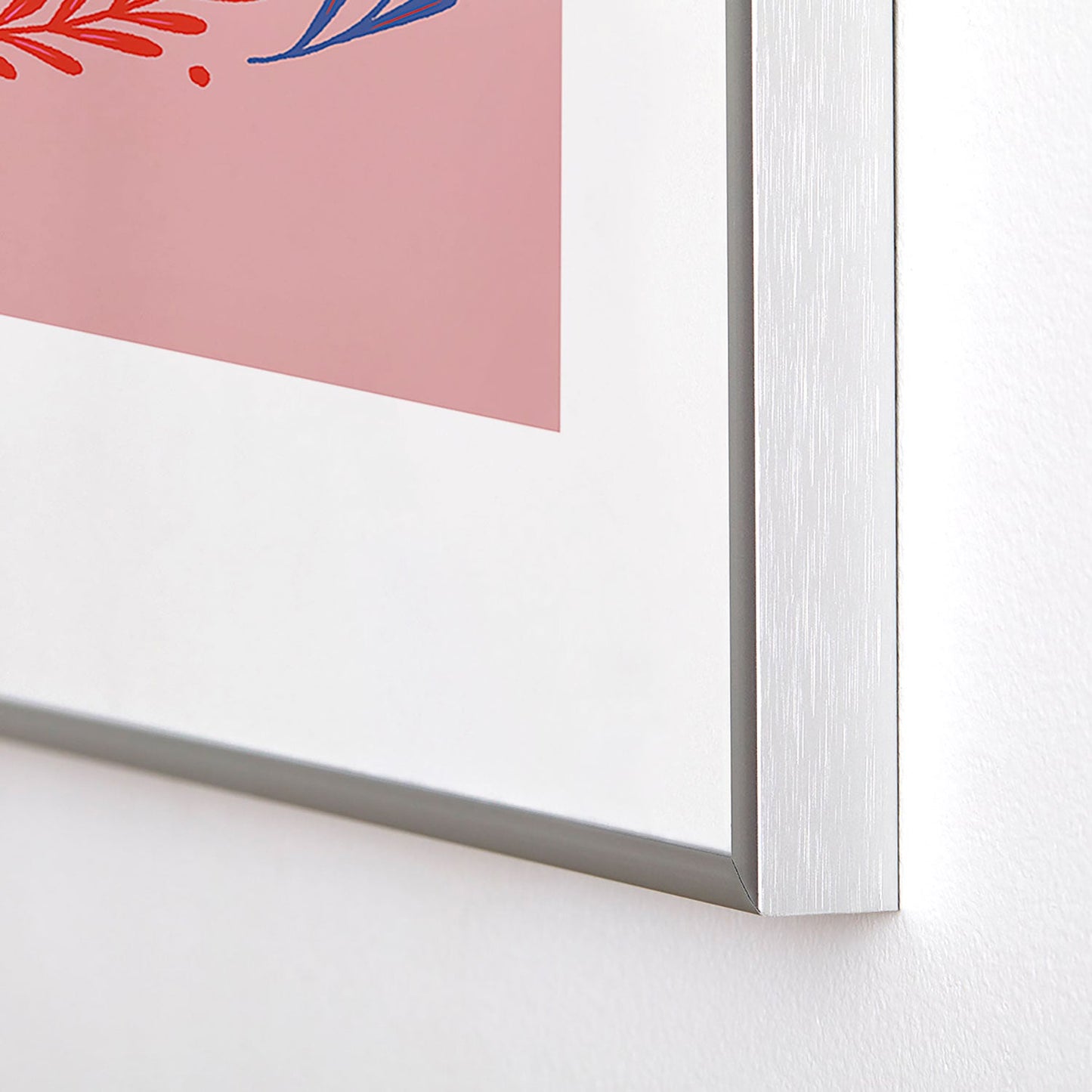 Angela Minca Lovebug pink and red Metal Framed Art Print