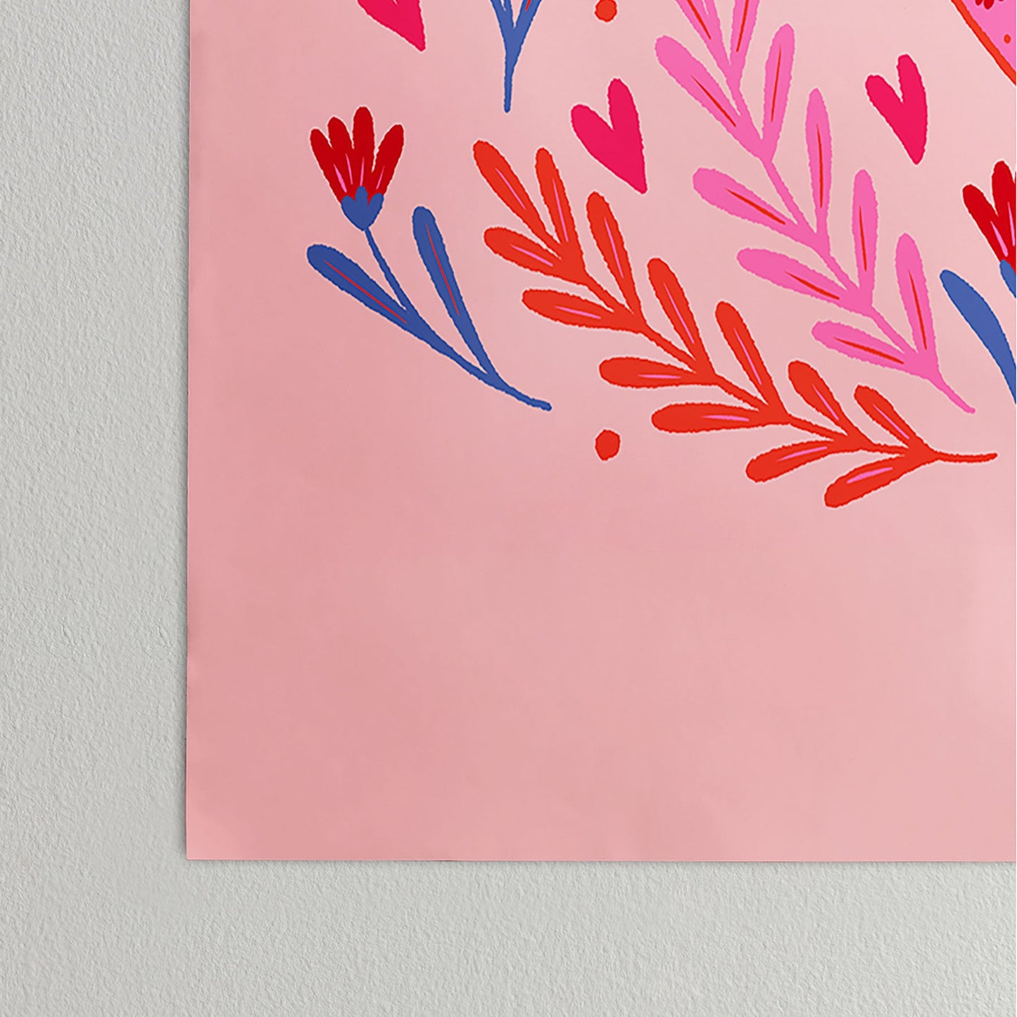 Angela Minca Lovebug pink and red Poster