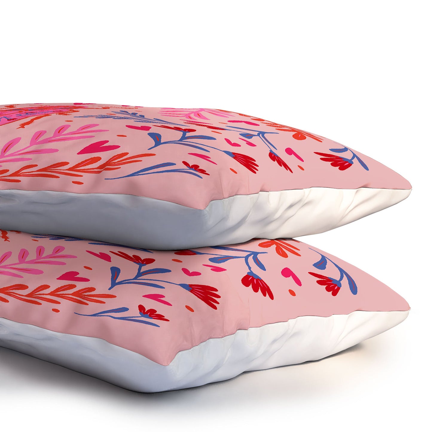 Angela Minca Lovebug pink and red Pillow Shams
