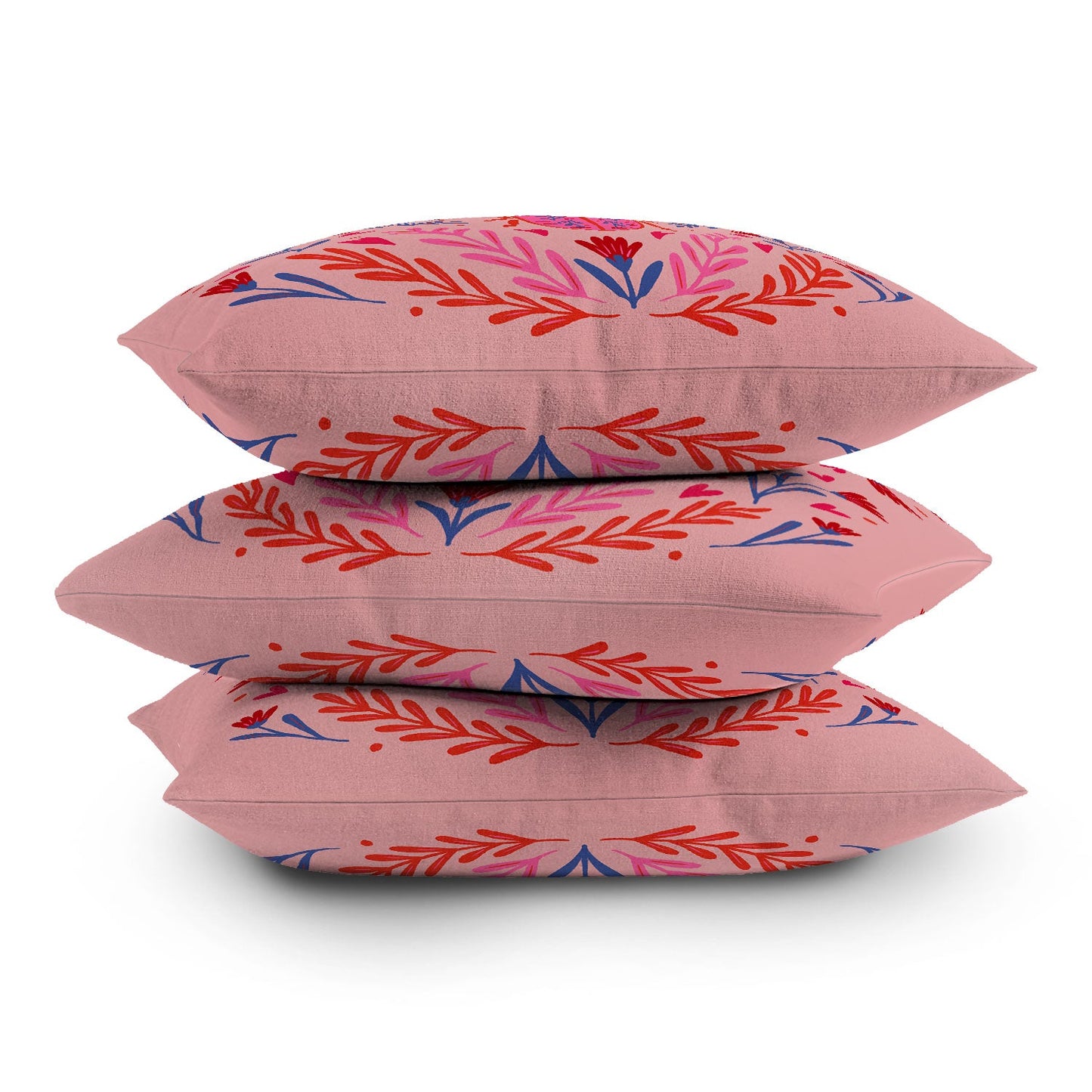 Angela Minca Lovebug pink and red Throw Pillow