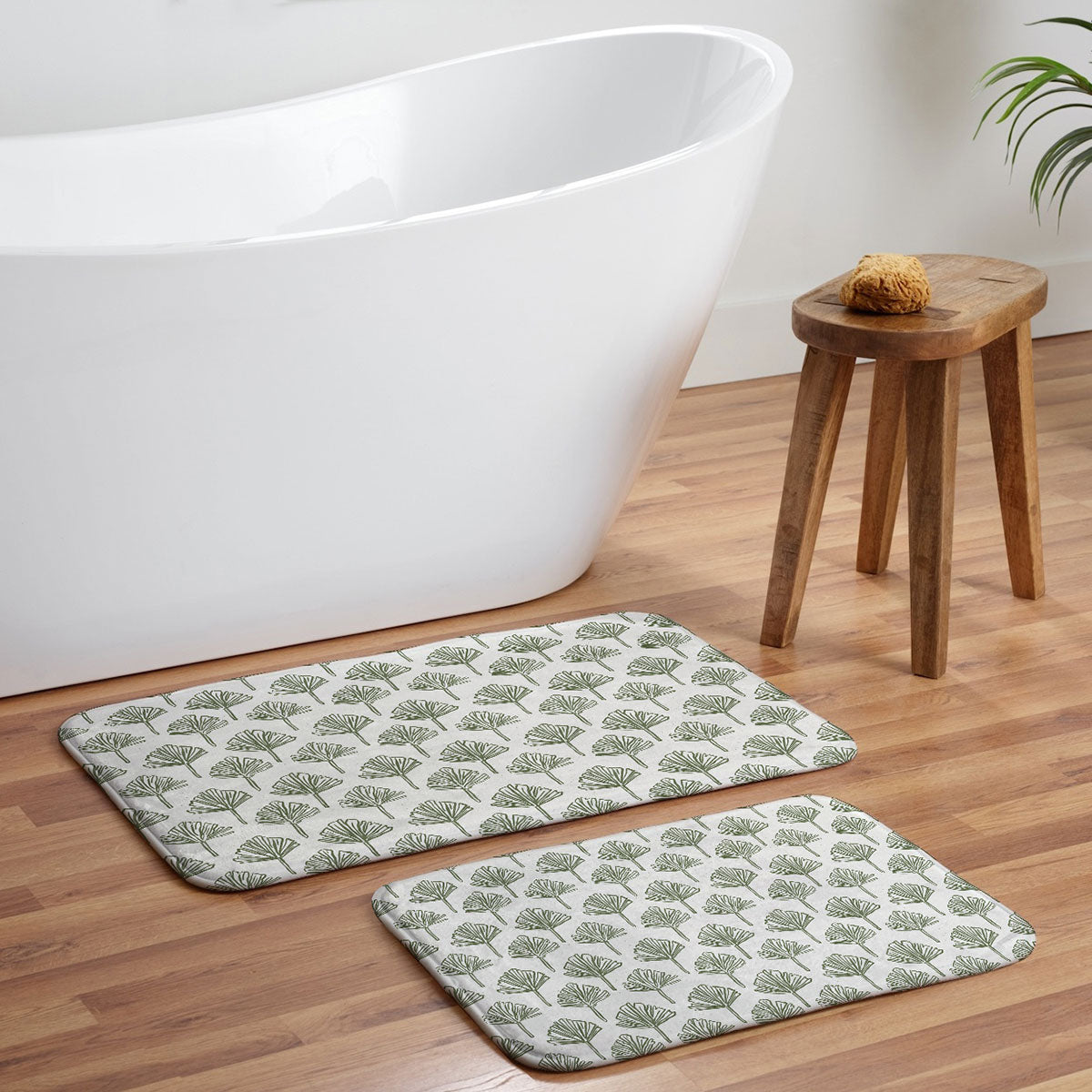 CoastL Studio Palm Sketches Memory Foam Bath Mat
