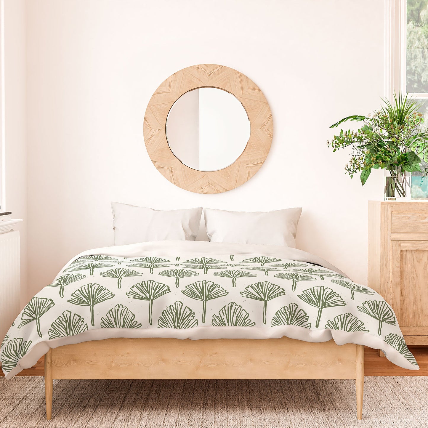 CoastL Studio Palm Sketches Duvet Cover