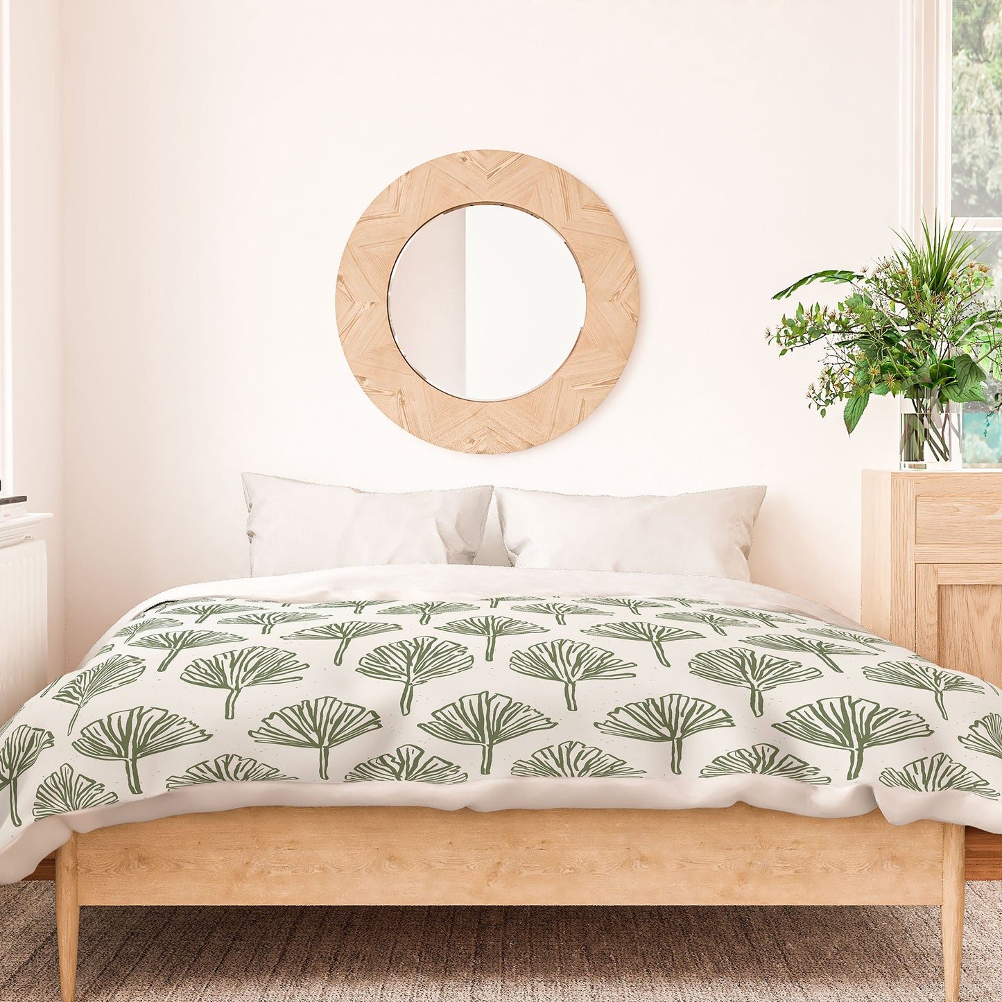 CoastL Studio Palm Sketches Duvet Cover