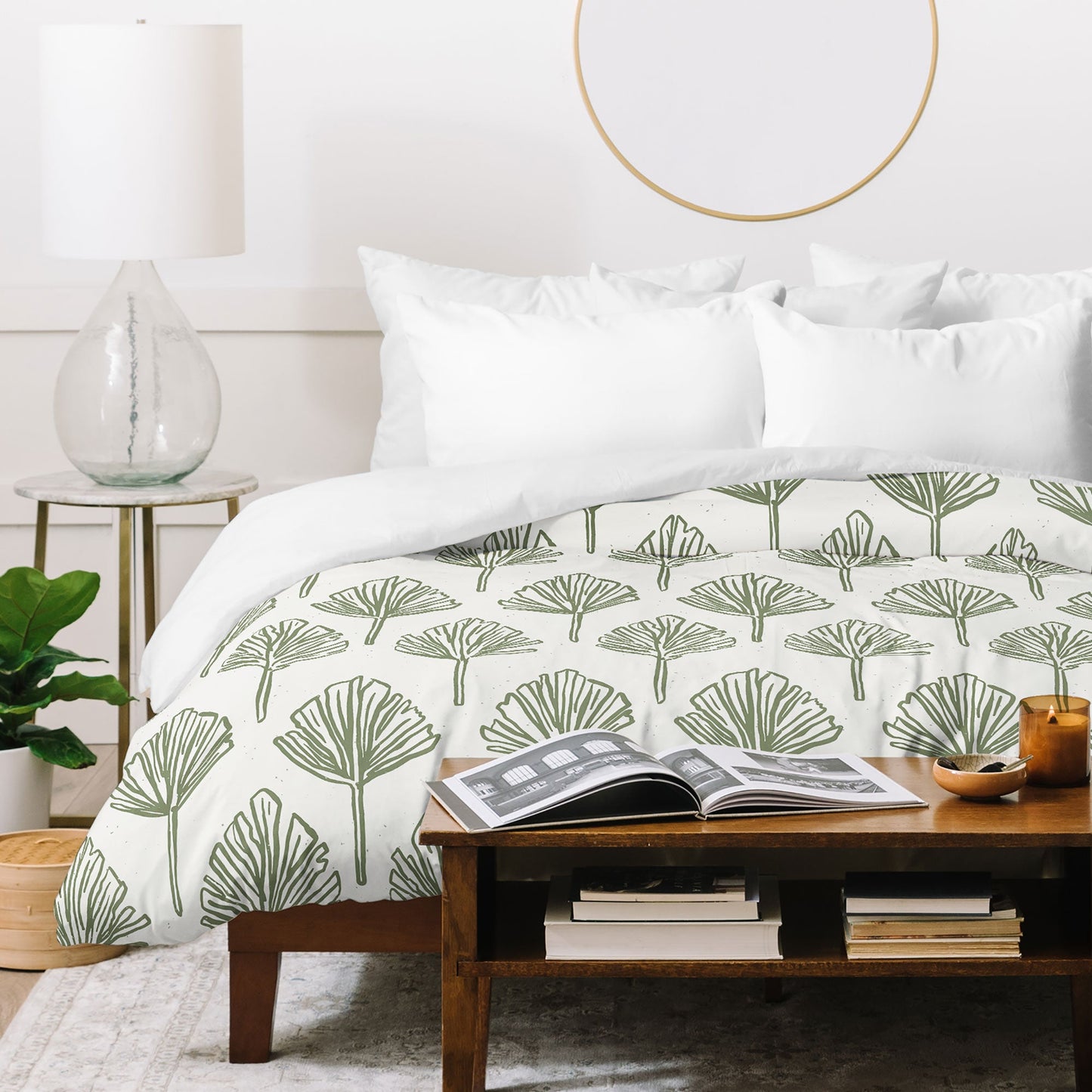 CoastL Studio Palm Sketches Duvet Cover