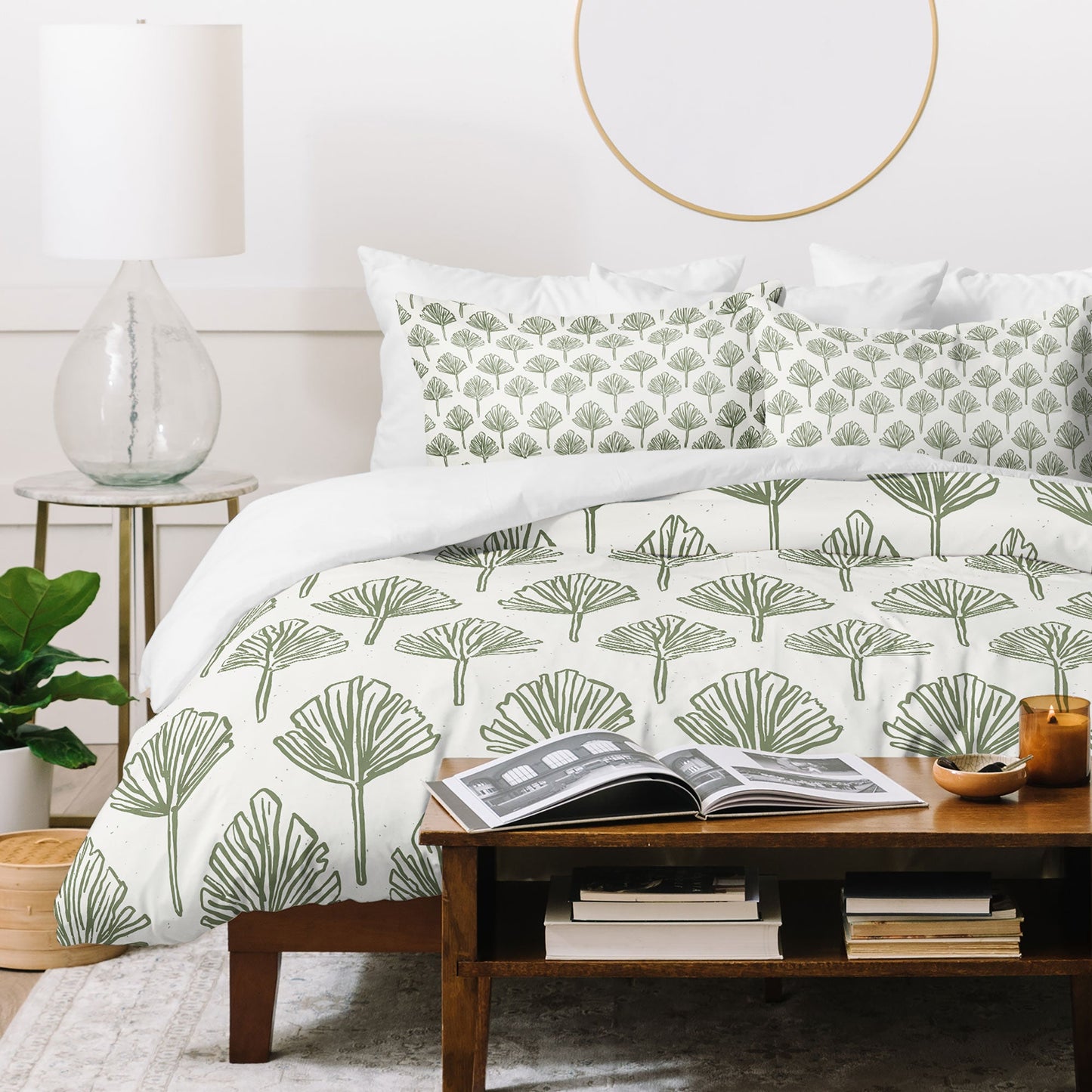CoastL Studio Palm Sketches Duvet Cover