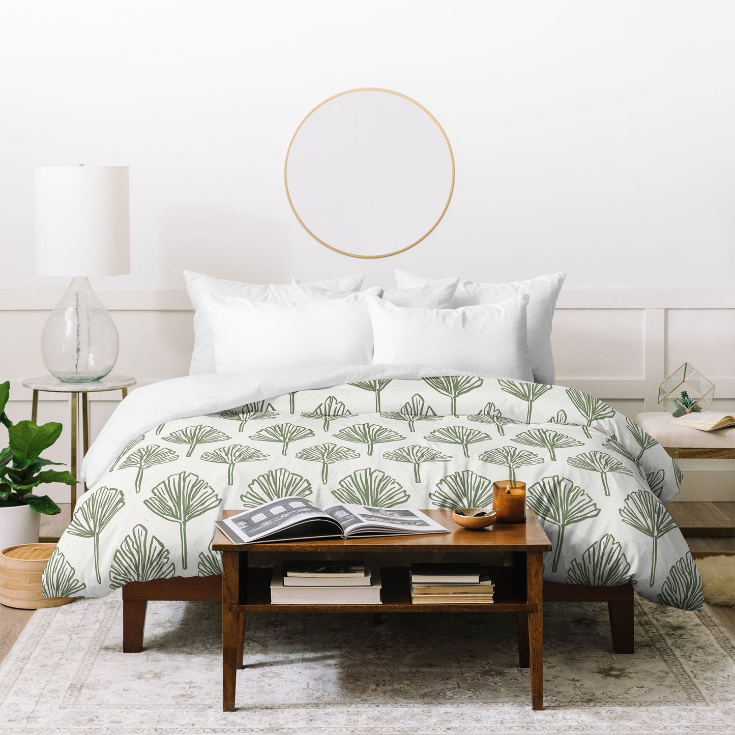 CoastL Studio Palm Sketches Duvet Cover