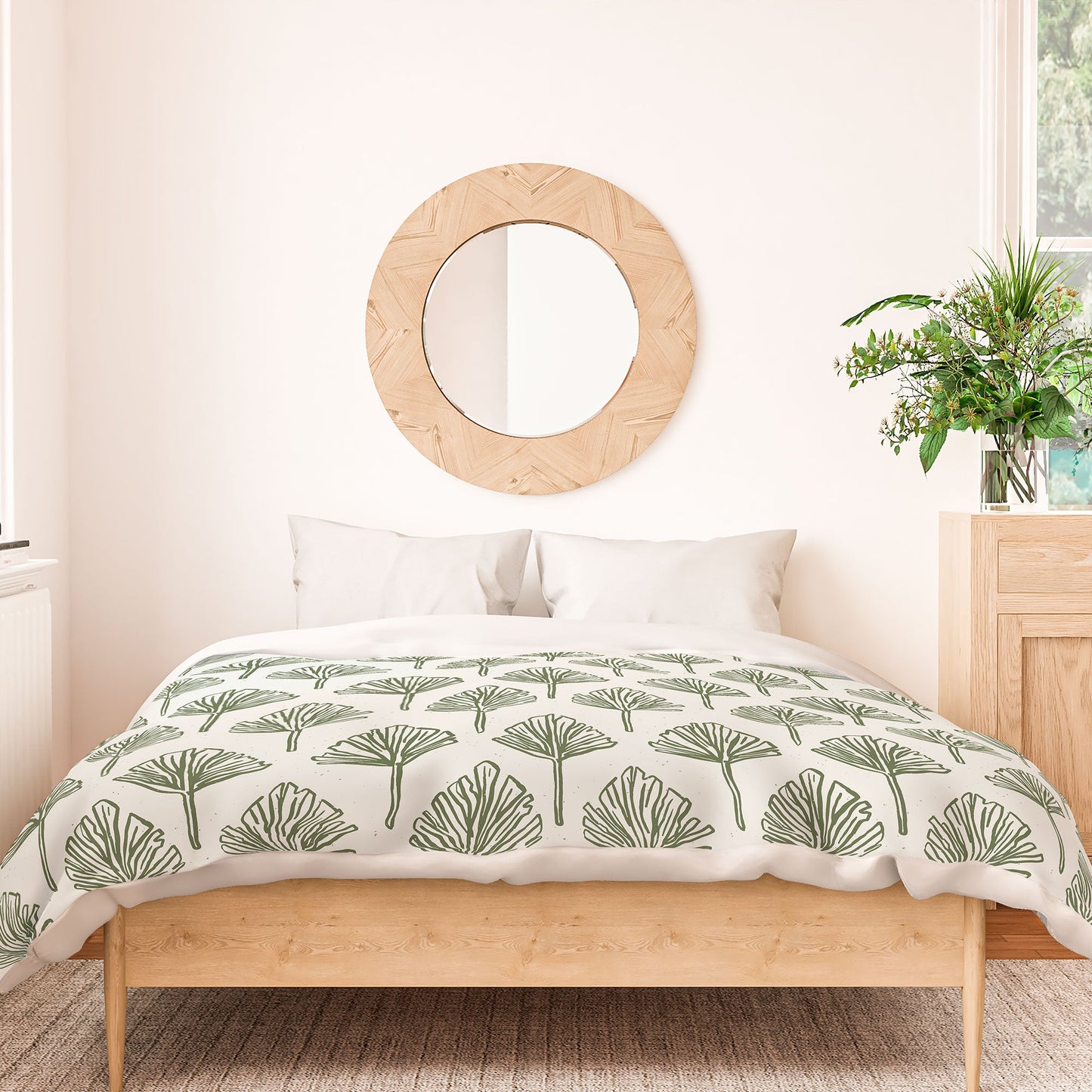 CoastL Studio Palm Sketches Duvet Cover