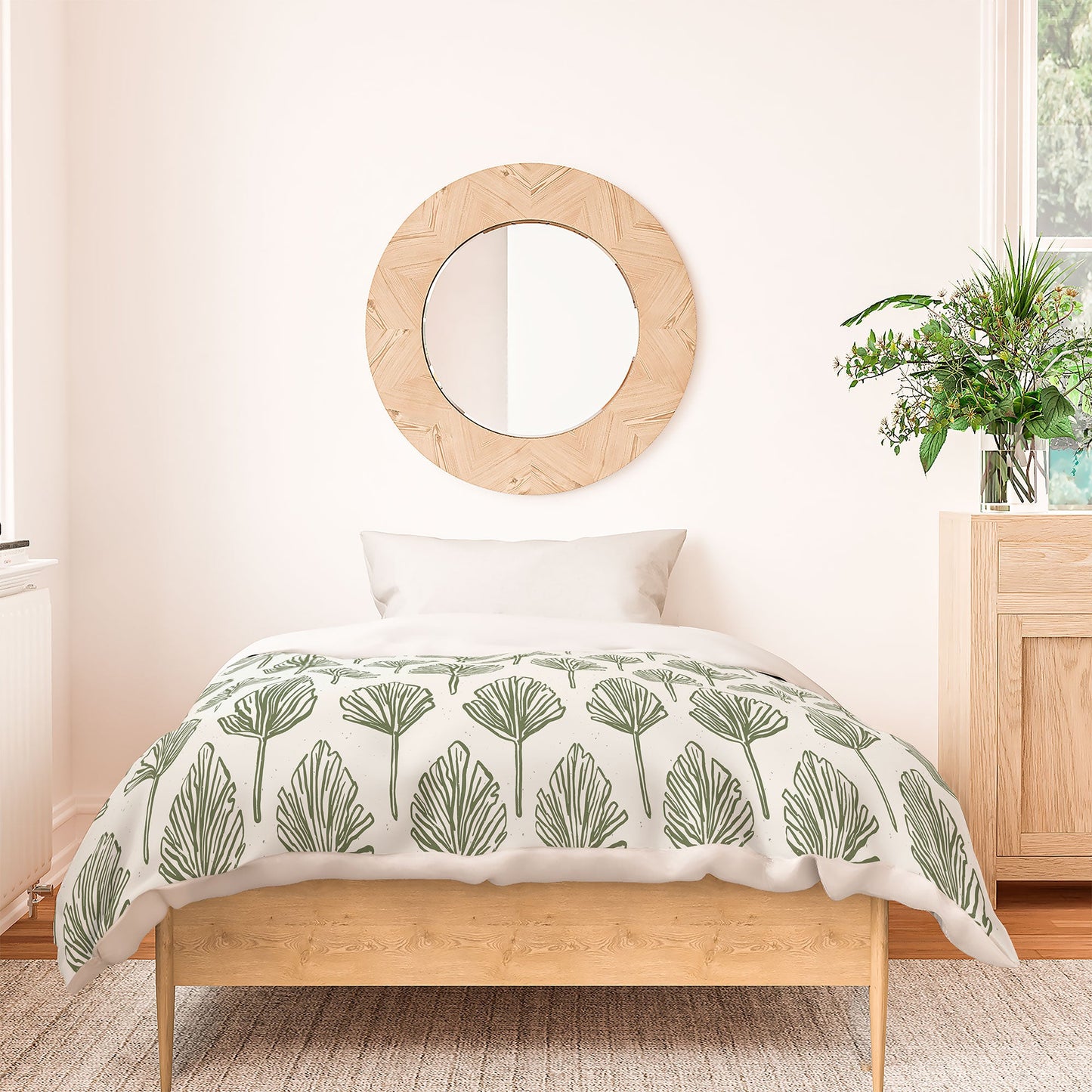 CoastL Studio Palm Sketches Duvet Cover