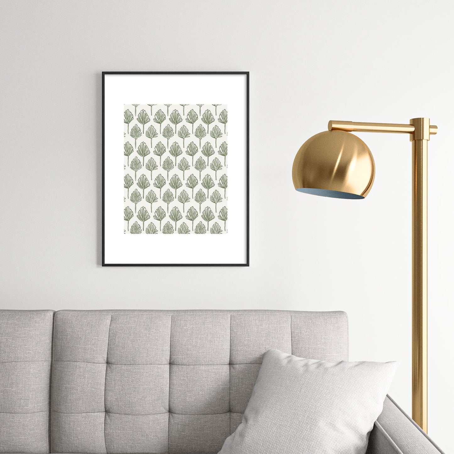 CoastL Studio Palm Sketches Metal Framed Art Print