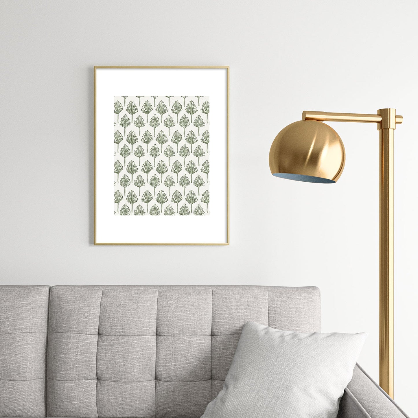 CoastL Studio Palm Sketches Metal Framed Art Print