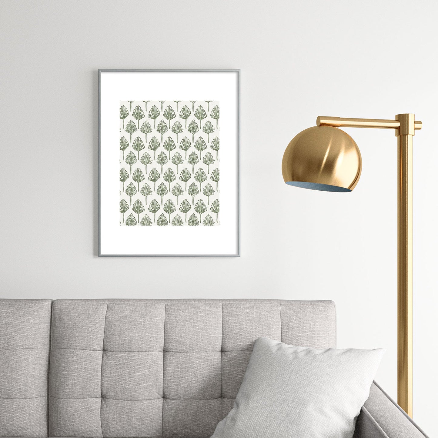 CoastL Studio Palm Sketches Metal Framed Art Print