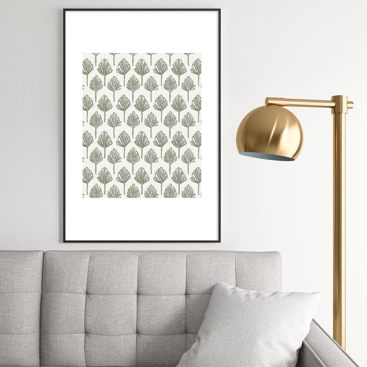 CoastL Studio Palm Sketches Metal Framed Art Print
