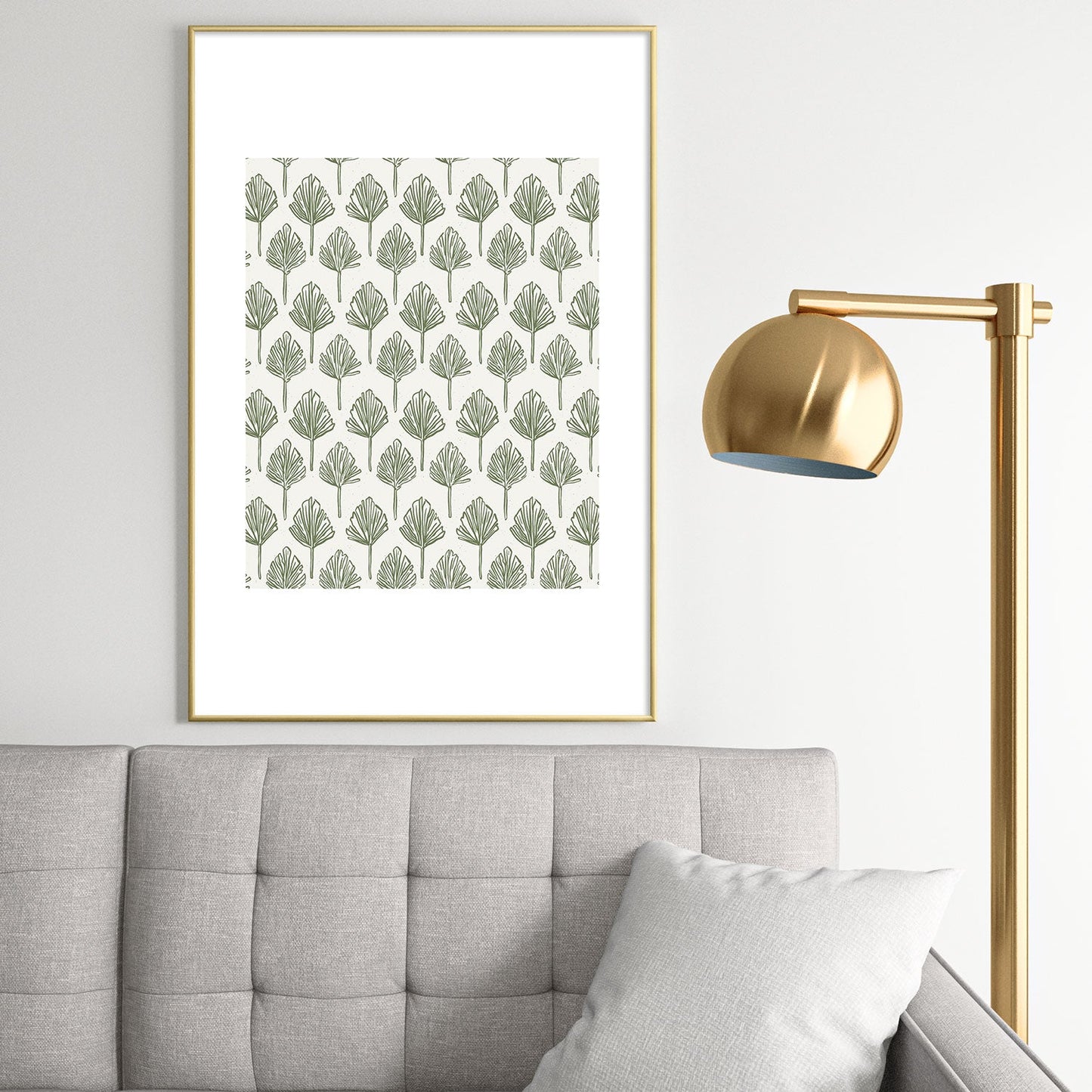 CoastL Studio Palm Sketches Metal Framed Art Print