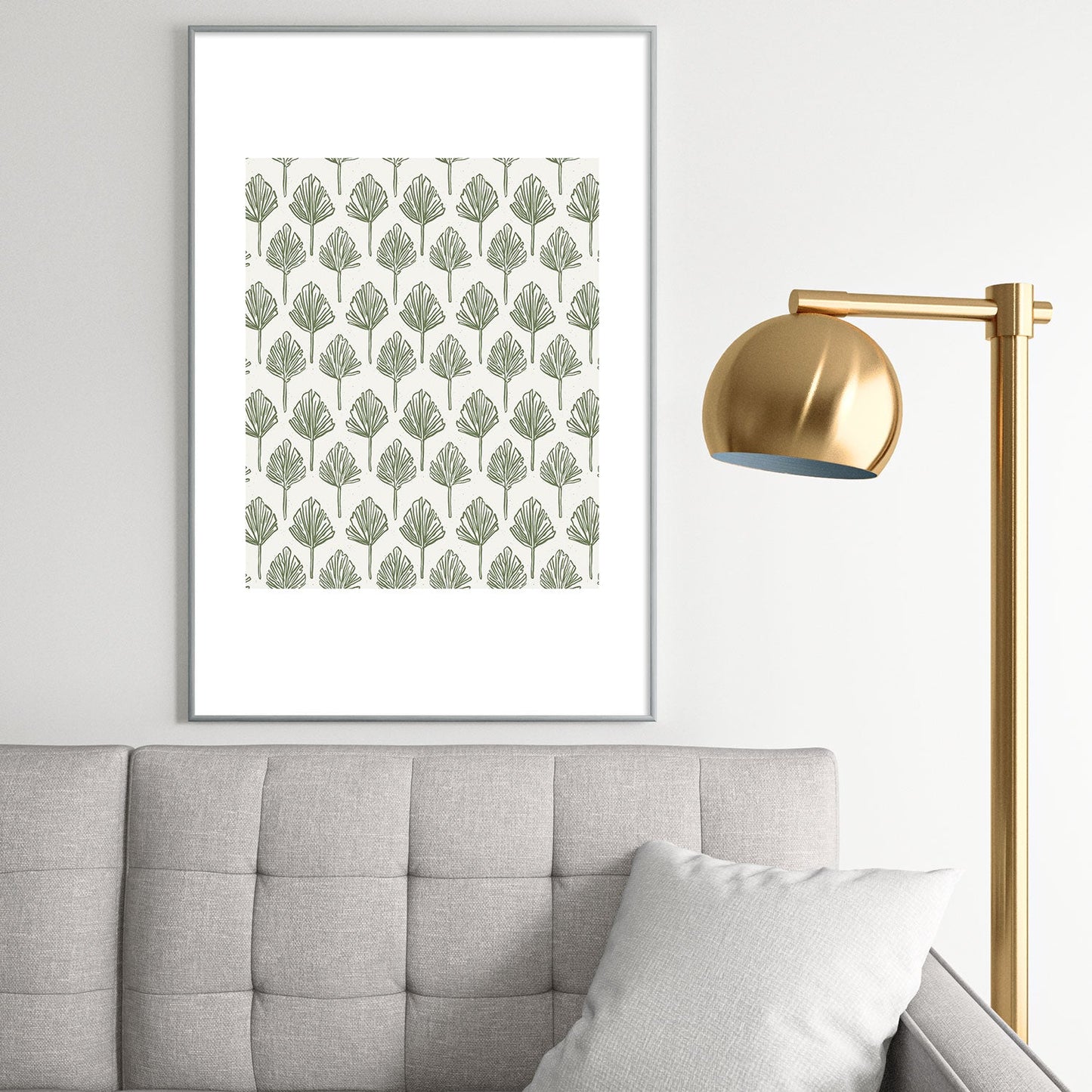 CoastL Studio Palm Sketches Metal Framed Art Print