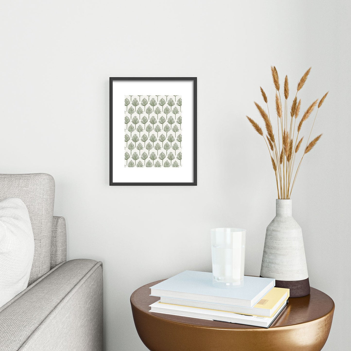 CoastL Studio Palm Sketches Metal Framed Art Print