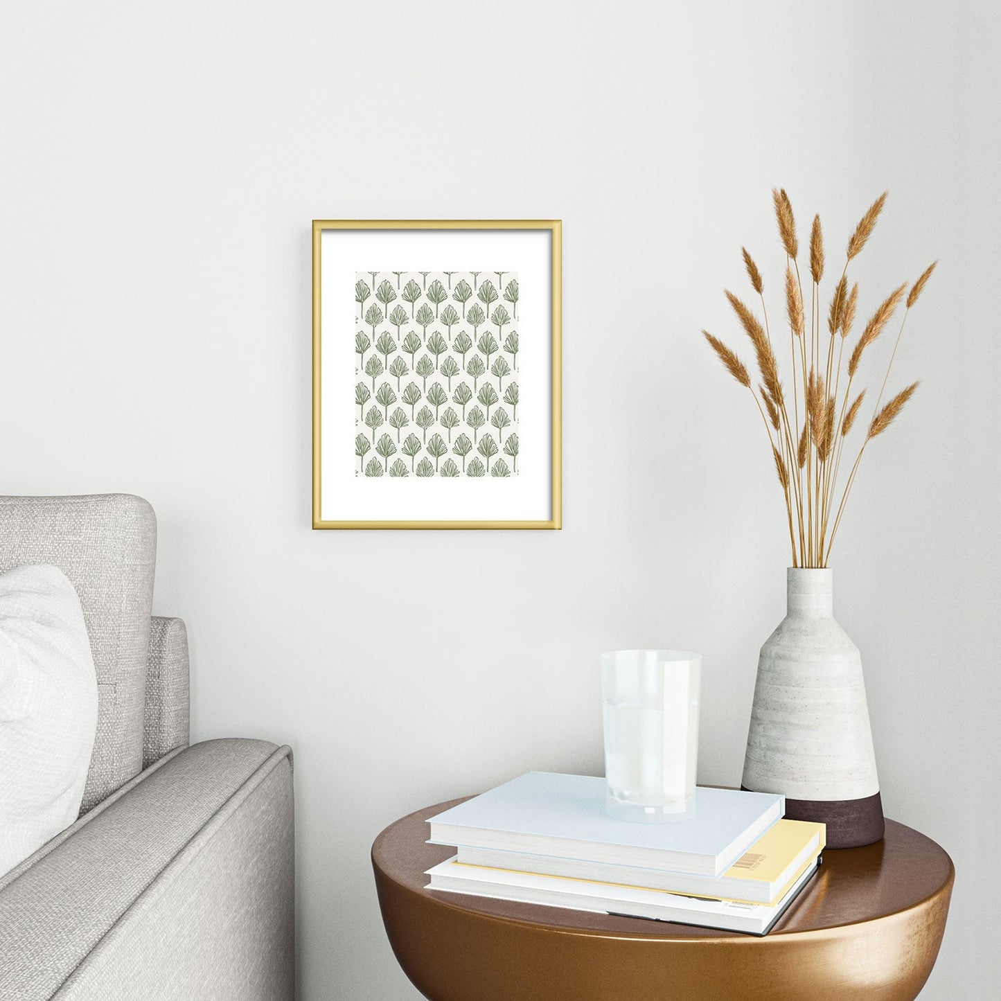 CoastL Studio Palm Sketches Metal Framed Art Print