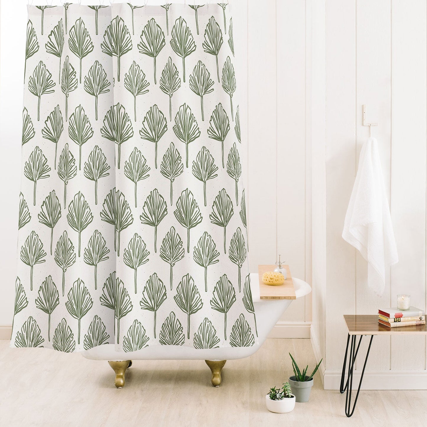 CoastL Studio Palm Sketches Shower Curtain