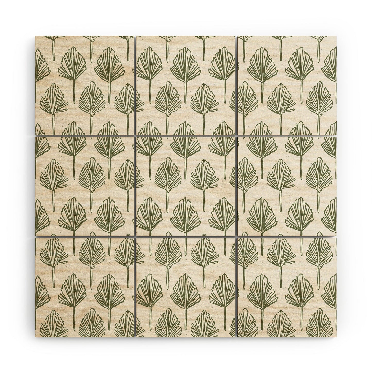 CoastL Studio Palm Sketches Wood Wall Mural