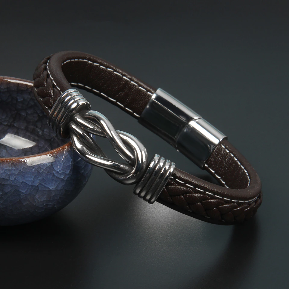 OneindigKnoop – Lederen Armband – Verbondenheid &amp; Stijl