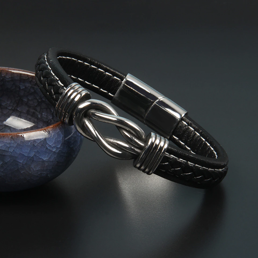 OneindigKnoop – Lederen Armband – Verbondenheid &amp; Stijl