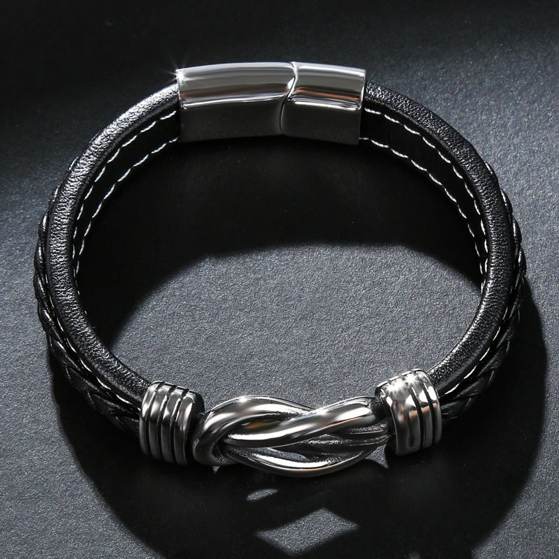 OneindigKnoop – Lederen Armband – Verbondenheid &amp; Stijl