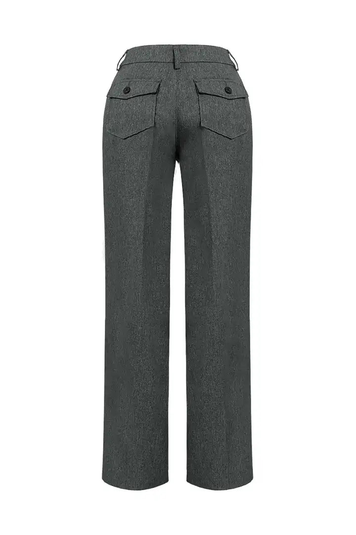 Franchesca - Elegante Knop Broek voor Vrouwen