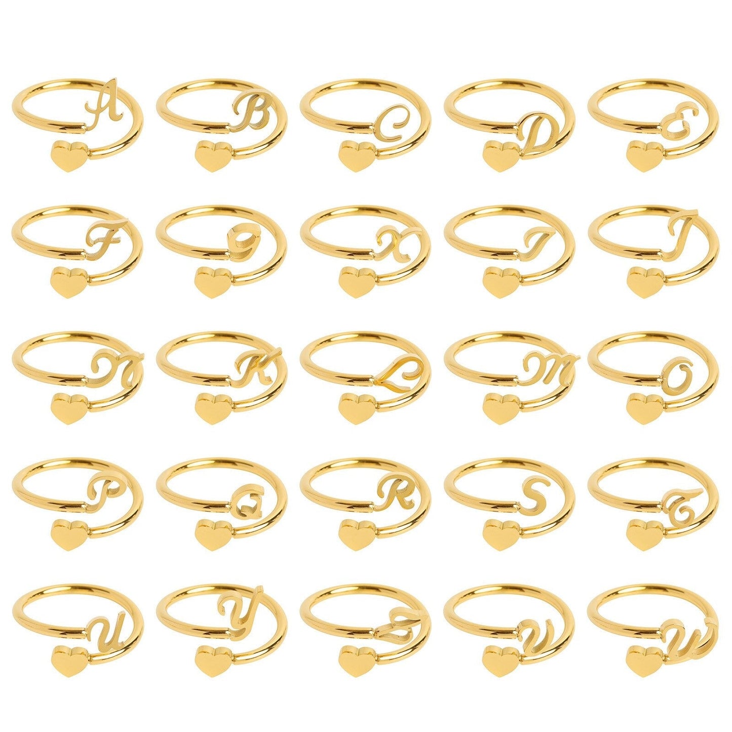 Liefdesinitiaal Ring – Persoonlijke charme met betekenisvolle gravure