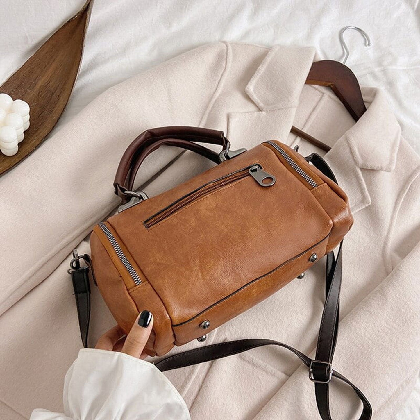 Sofie - Vintage Leren Handtas voor Dames - Elegant & Duurzaam