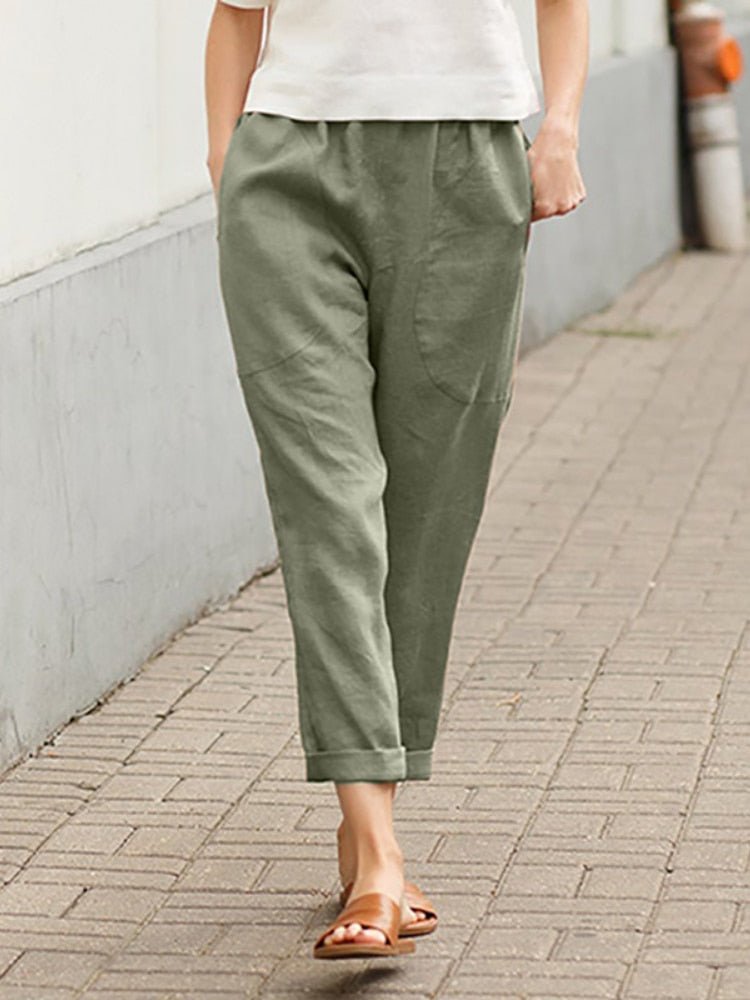 Effen Kleur Cropped Broek