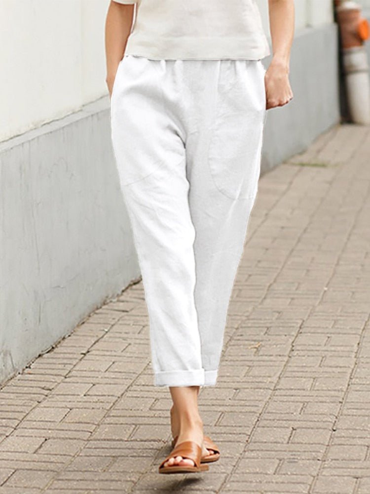 Effen Kleur Cropped Broek