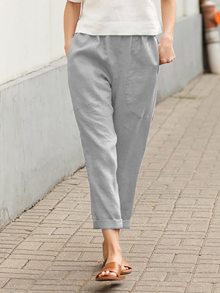Effen Kleur Cropped Broek