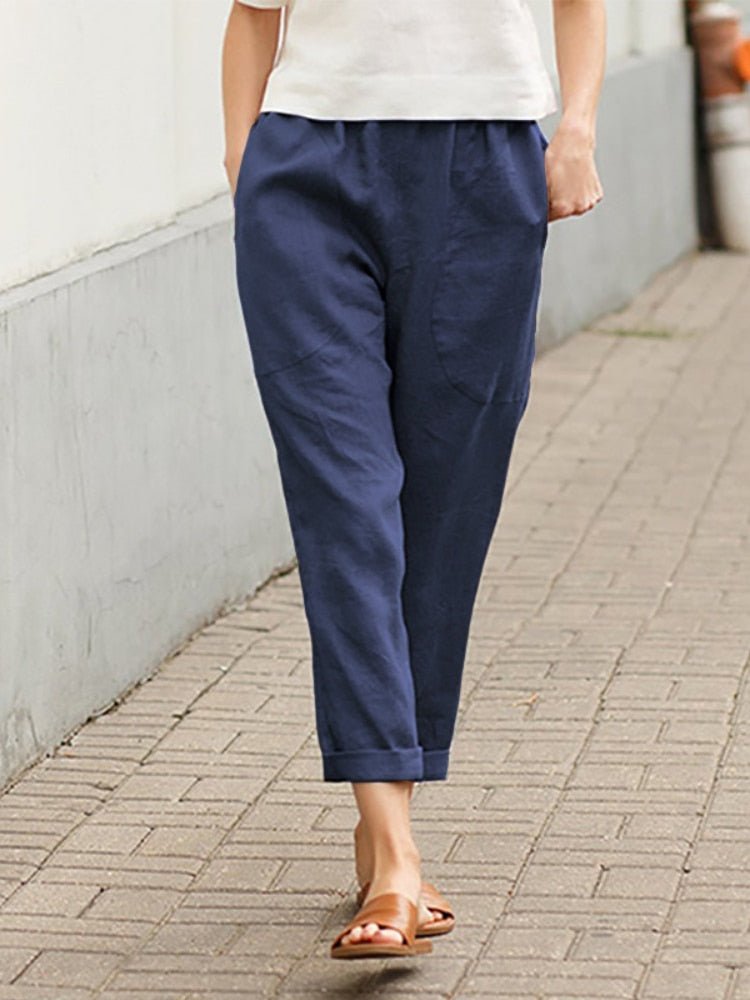 Effen Kleur Cropped Broek