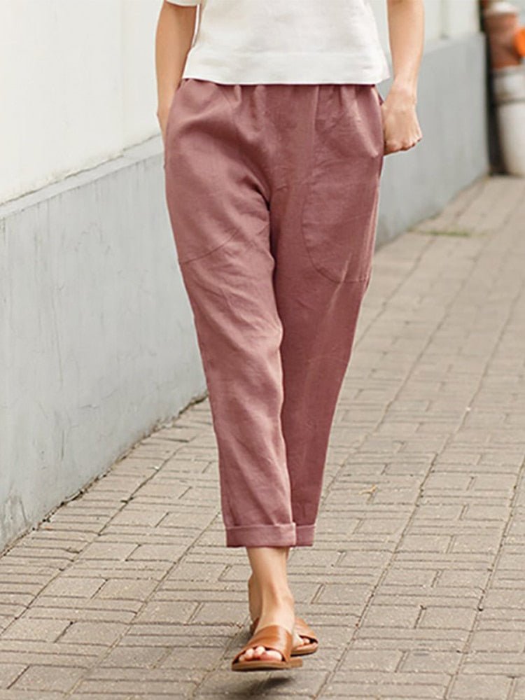 Effen Kleur Cropped Broek