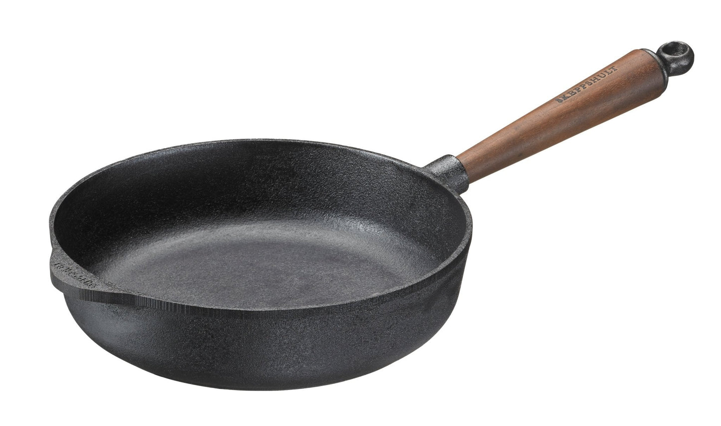 Deep Skillet with Walnut Handle - 9.75"