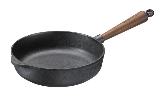 Deep Skillet with Walnut Handle - 9.75"