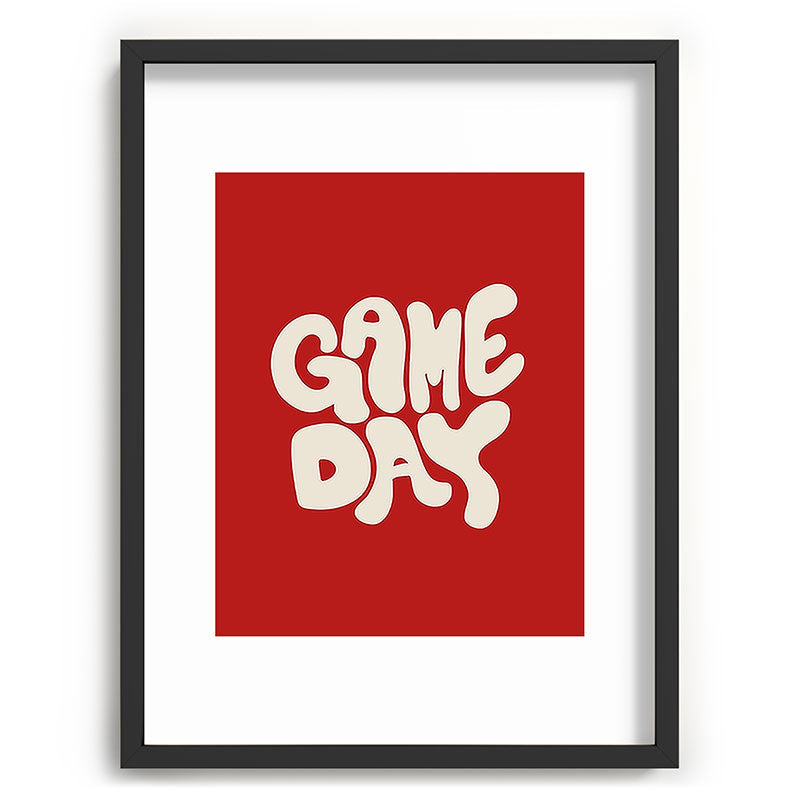 DENY Designs Gameday Red and White 1 Recessed Framing Rectangle