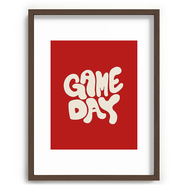 DENY Designs Gameday Red and White 1 Recessed Framing Rectangle